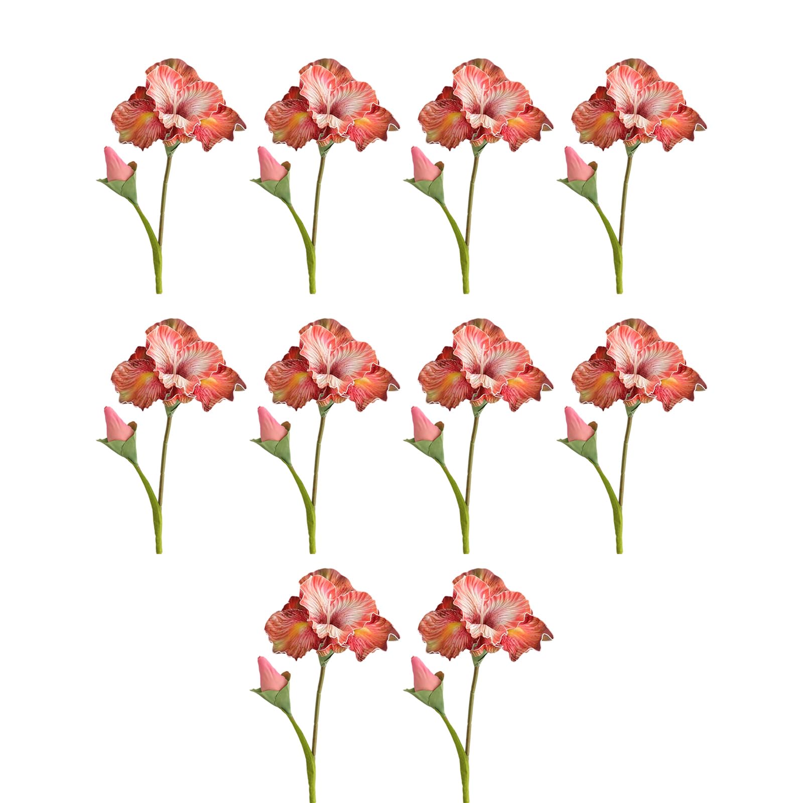 10 künstliche Blumen, Höhe: 45 cm, hohe lichtbeständige Kunstblume für Hochzeitssträuße, Heimdekoration, Hochzeit, Weihnachtsdekoration