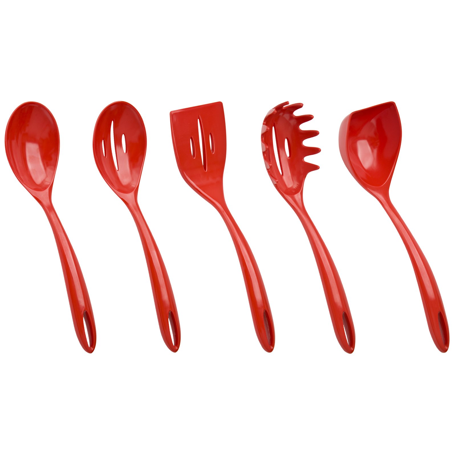 Zak Designs 0078B051 Splice Pasta Spoons 12.0 by 3.0 Red Home