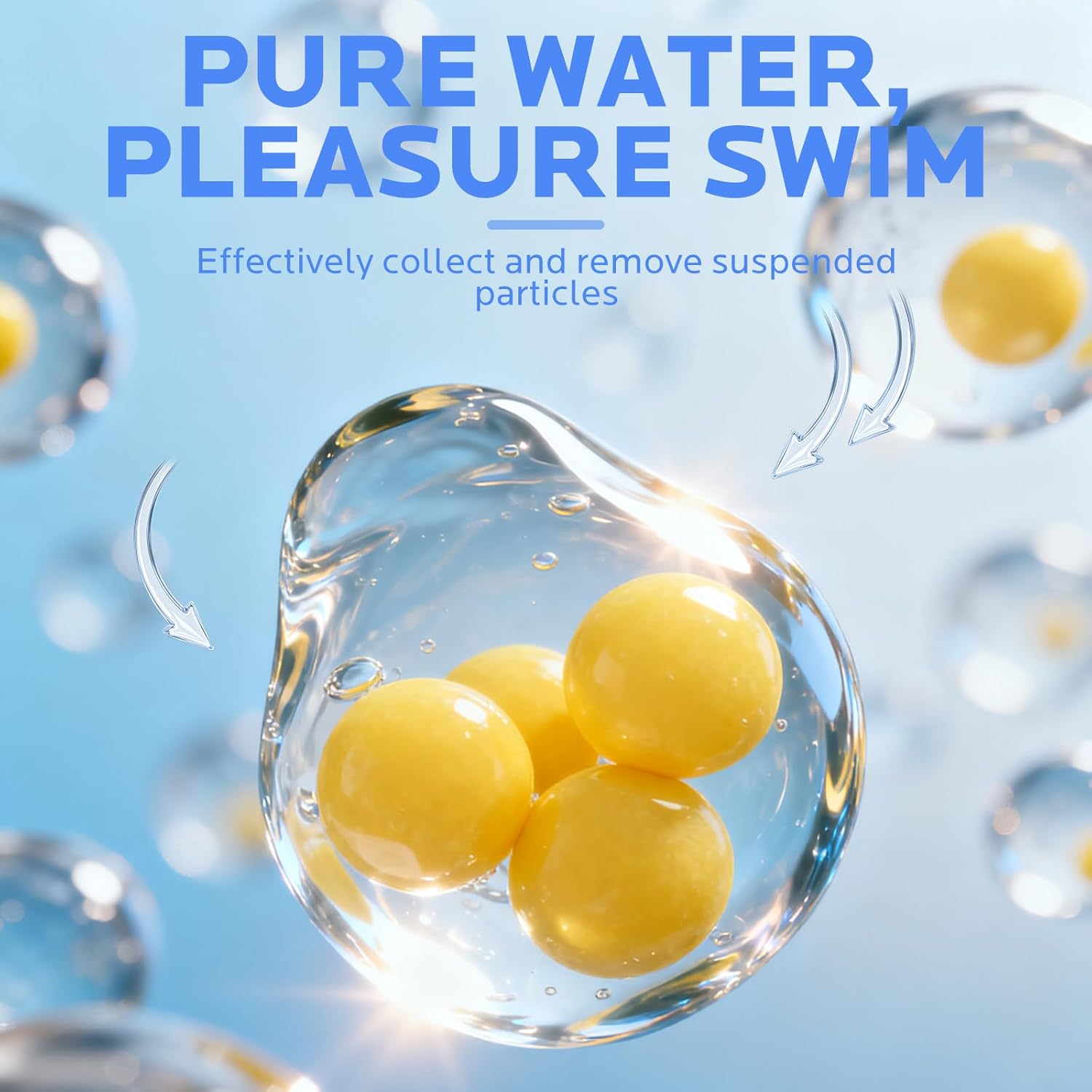 Pool Clarifier for Above Ground & Inground Pools: Fast-Acting Swimming Pool Water Clarifier - Clears Cloudy Pool Water, Keeps Water Crystal Clear - Image 3