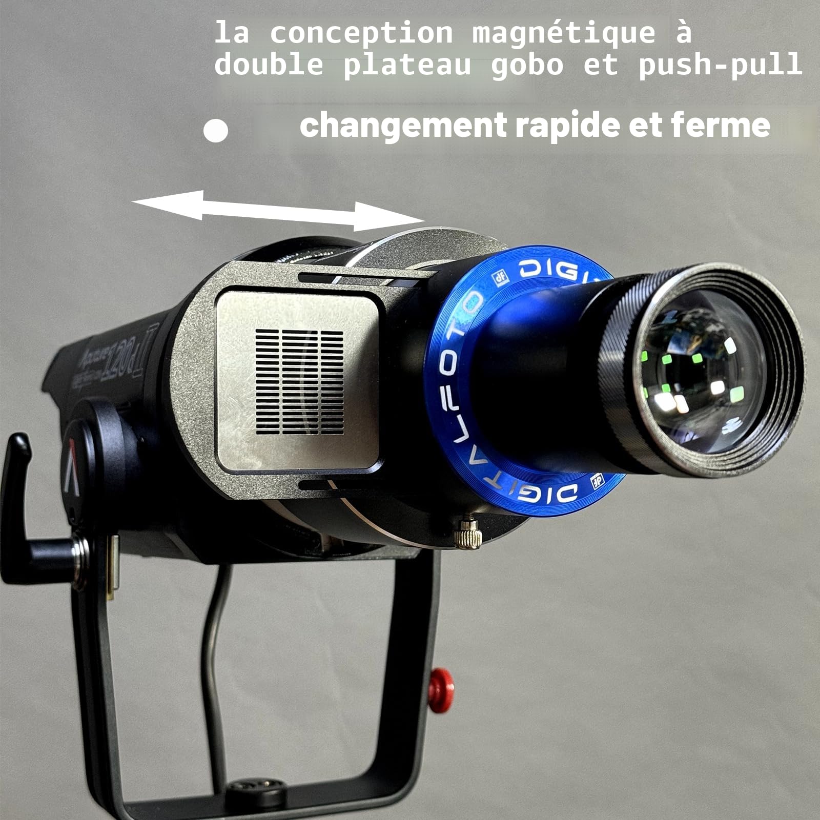 DIFESURO Projecteur optique Snoot Bowens Mount Gobo - 39 Gobos - Accessoire de projection pour projecteur de photographie - Compatible avec Aputure Amaran 100X/D 200D/X, 150C, Godox SL60 pour portrait
