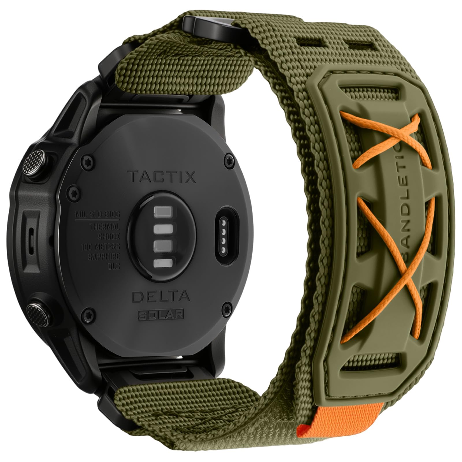 Bandletic Quick Fit 22mm 26mm Resistente Nylon Cinturino Compatibile con Garmin Watch,Morbido Tattico Sport Cinturino per Fenix/Instinct/Tactix Delta/Descent/Epix Pro/Enduro/Quatix/Forerunner/Approach