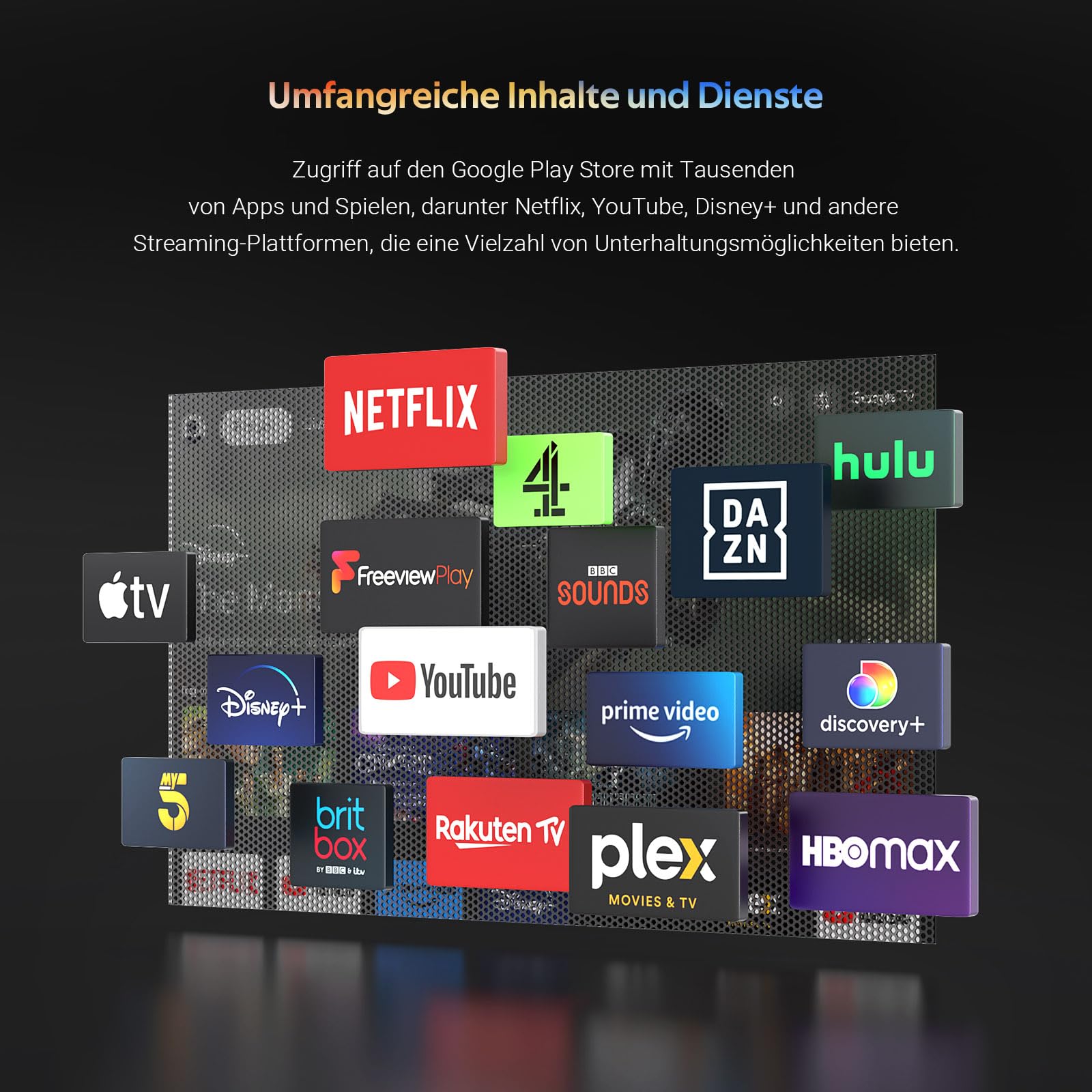 Antteq S50 Smart TV 50 Pouces(127cm), Andriod TV 4K UHD, HDR10, Dolby Audio, Google Assistance, Bluetooth Triple Tuner (DVB-C/S2/-T2), DAZN/Disney+/Netflix/Prime Video/Youtube, WiFi