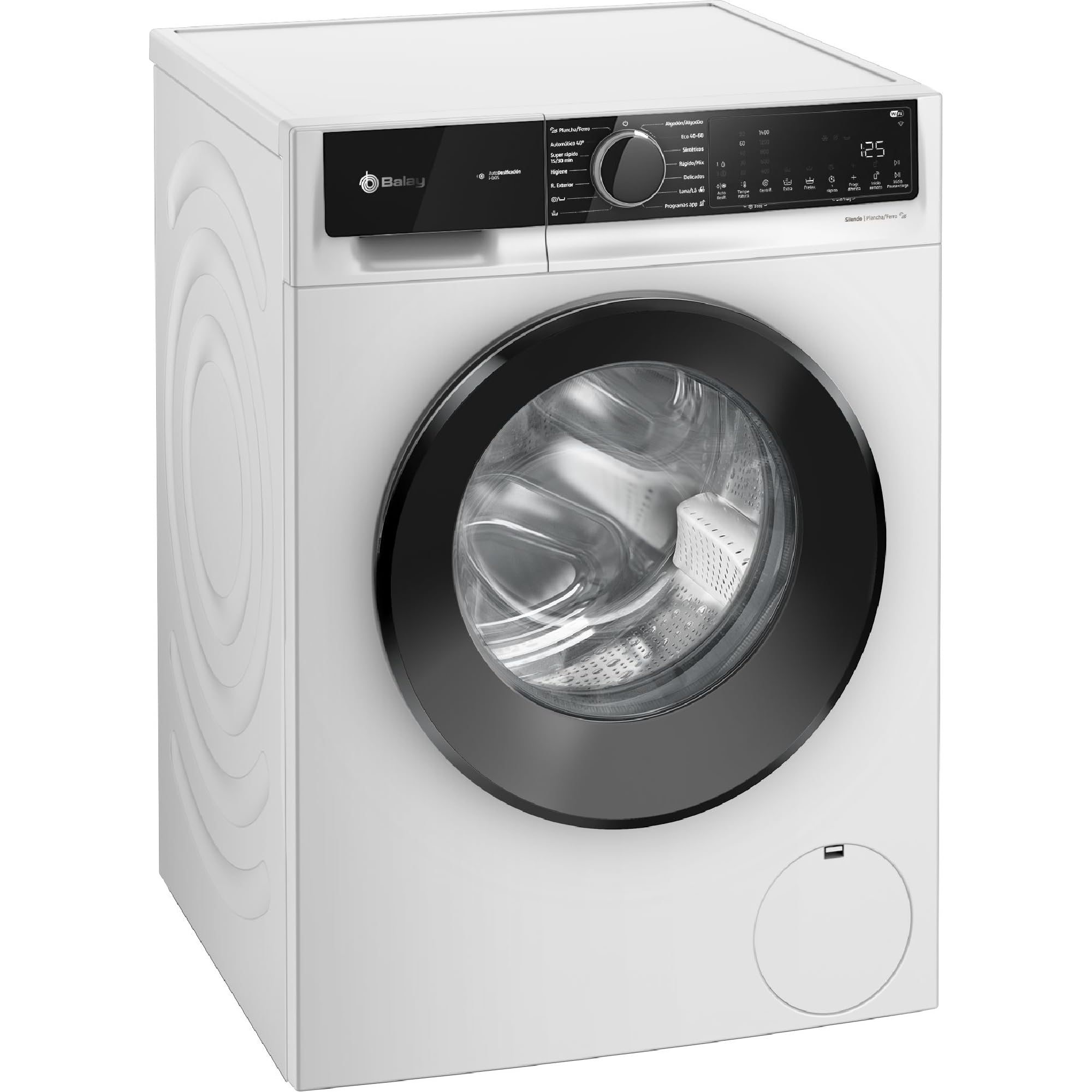 Balay, Lavadora, 10 kg, AutoDosificación, Silenciosa, blanco, 3TS3104BH | Programas Super Rápido y Rápido/mix, Programa plancha, Home Connect