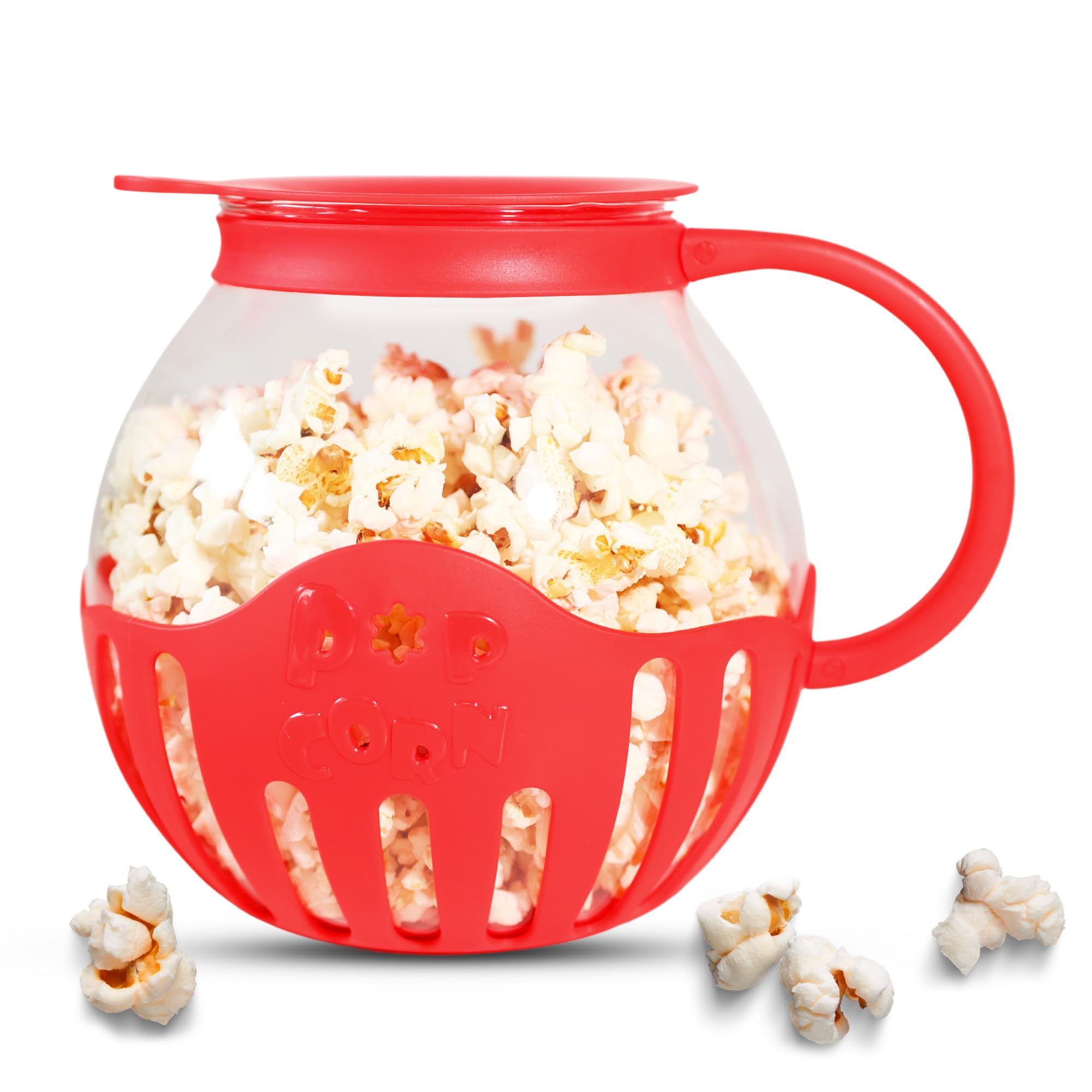 Orchid Child Pop-perly - Palomitas de maíz para microondas para hacer deliciosas palomitas de maíz en casa, sin BPA, resistente al calor, cuerpo de vidrio de borosilicato, máquina de maíz pop, color