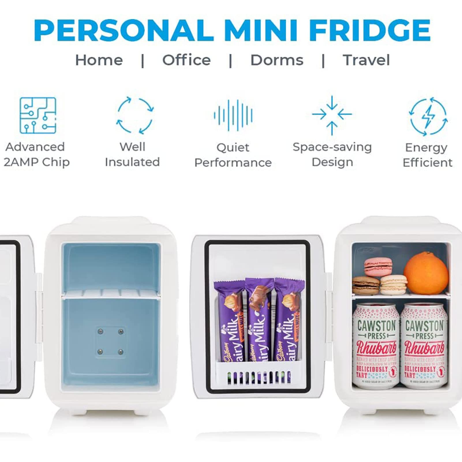 Mini Frigorifero da Camera Silenzioso, 7L Frigo Elettrico Portatile AC 220V con Specchio per Trucco, Piccolo Minibar per Viaggi, Medicine, Cura della Pelle, Ufficio, Casa