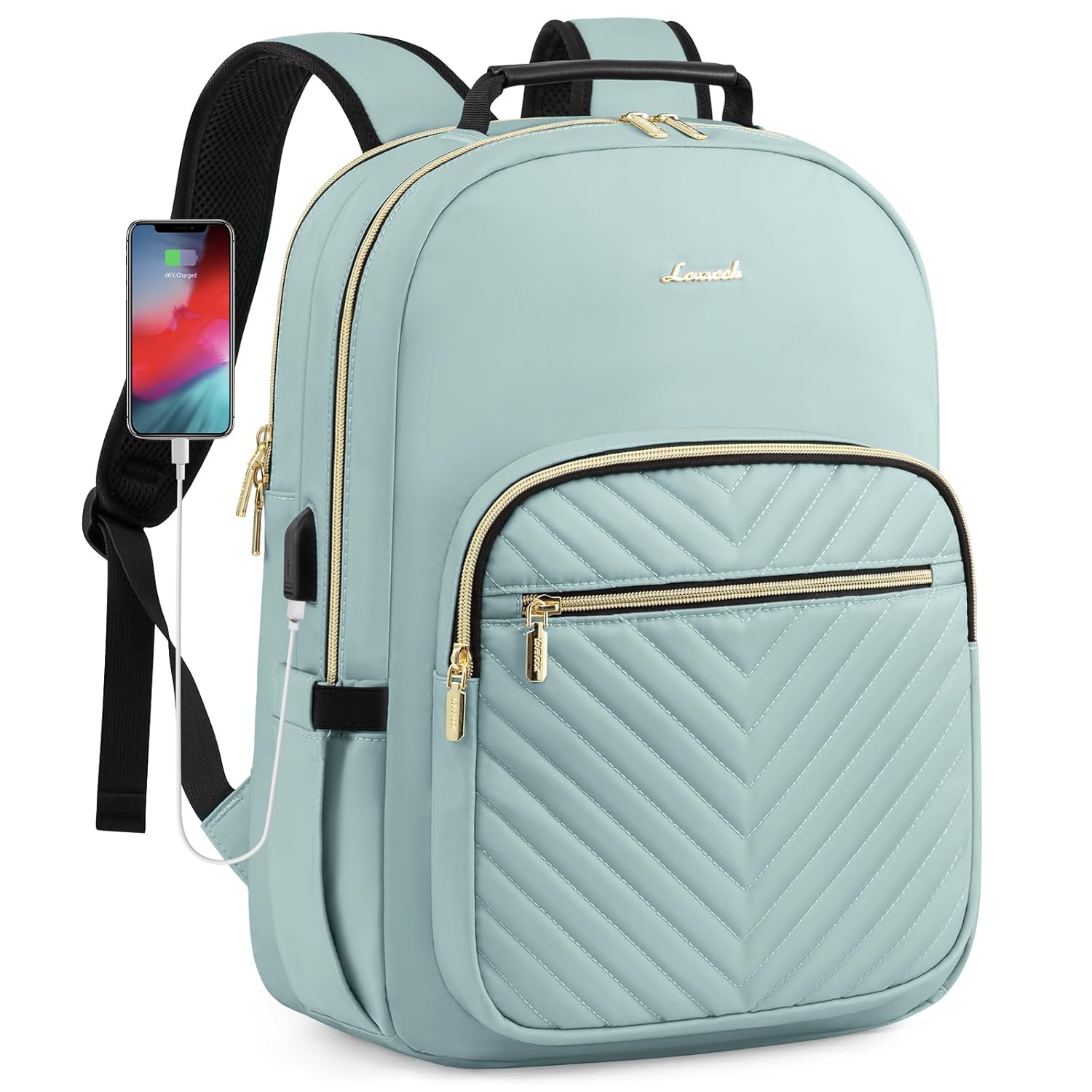 LOVEVOOK Laptop Backpack Purse for Women Work Travel Computer Bags College School Backpack for Student Girl Quilted Casual