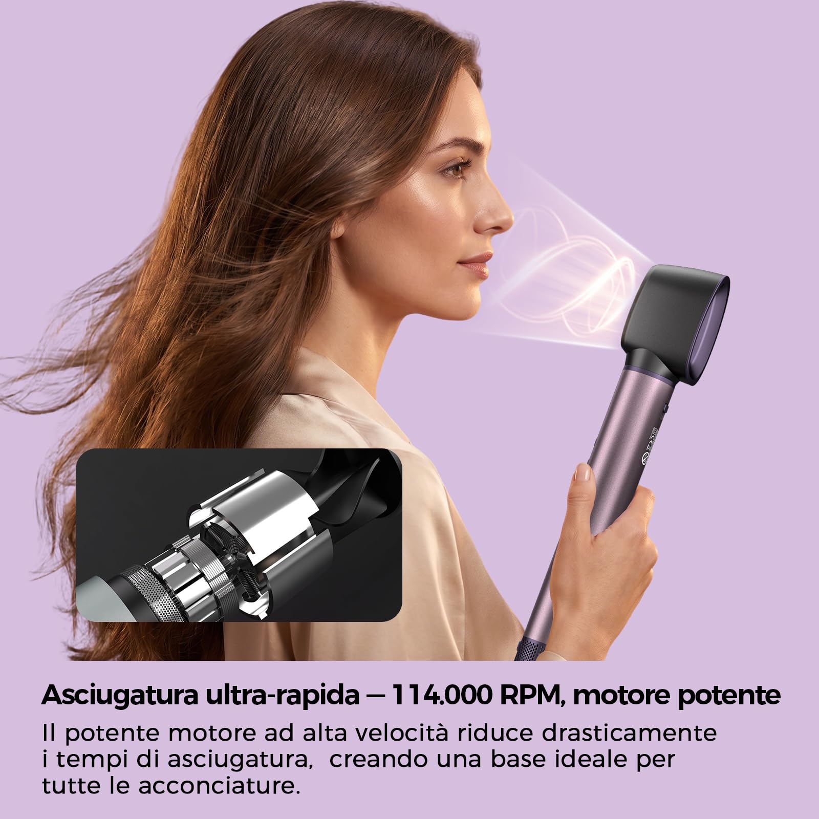Air Styler 7 in 1, Cweixi Asciugacapelli Ionico, Arricciacapelli Automatico | Asciugatura Rapida, Spazzola Lisciante e Volumizzante, Senza Danni da Calore, Tutti i Capelli, Custodia in Pelle