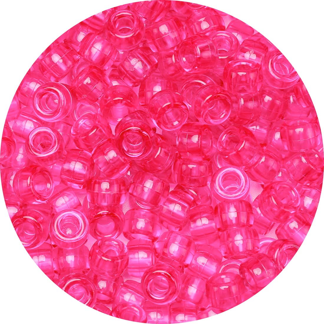 Eppingwin Assortimenti Di Perline E Perline (1000 Pony Beads-Magenta Tranparent)..-image