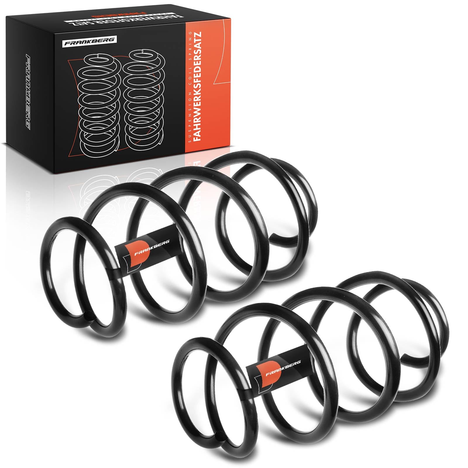 Frankberg 2x Federn Fahrwerksfeder Vorne Kompatibel Octavia II 2004-2013 Golf V 2003-2008 Golf VI 2008-2013 E-O-S 2006-2008 Golf Plus 2006-2016