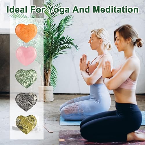 Miniatura 6 de SMQ Figura de corazón soplado de cristales curativos y ángel guardián, piedra preciosa tallada a mano, estatua de ángel, corazón, piedra de chakras,