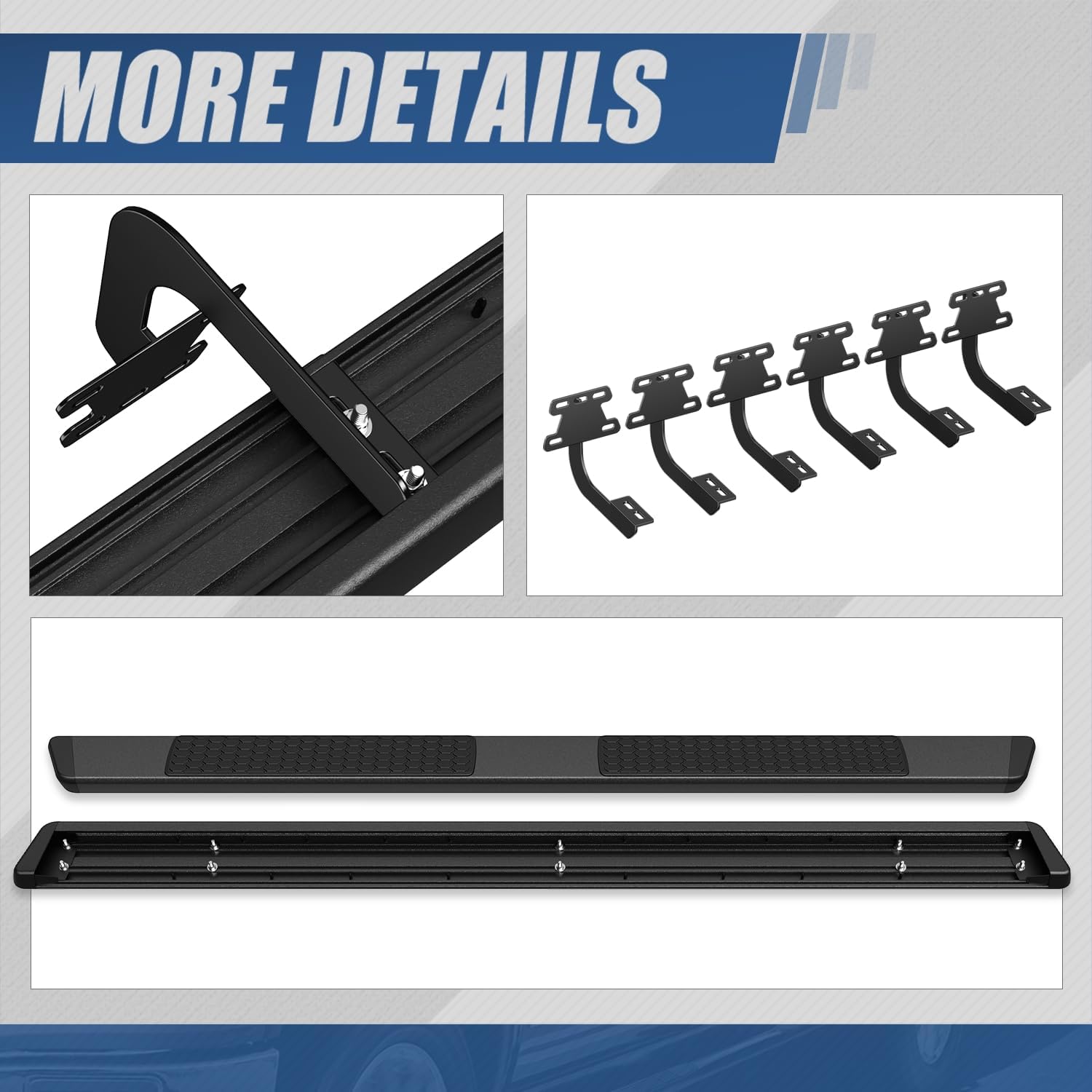 Auto Dynasty 5.5 Inches Side Step Nerf Bar Running Board Compatible with Ram 1500 Quad/Extended Cab 2019-2024, Aluminum, Matte Black