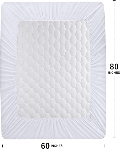 Miniatura 4 de Utopia Bedding Protector de colchón impermeable, protector de colchón Queen, funda acolchada que se estira hasta 16 pulgadas de profundidad (blanco)