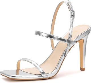 Women's Strappy High Heeled Sandals Open Toe Ankle Strap heels Comfy Weddings Shoes