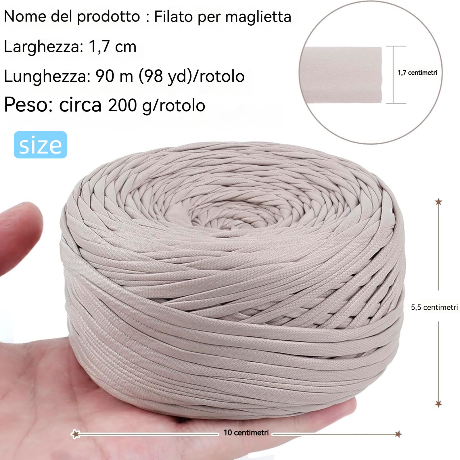 Fettuccia per Borse a Uncinetto, Aspetto Similpelle Filato Grosso in Poliestere Cordino per Borse Uncinetto, Filati per Borse Cestini Fai da Te Decorazioni