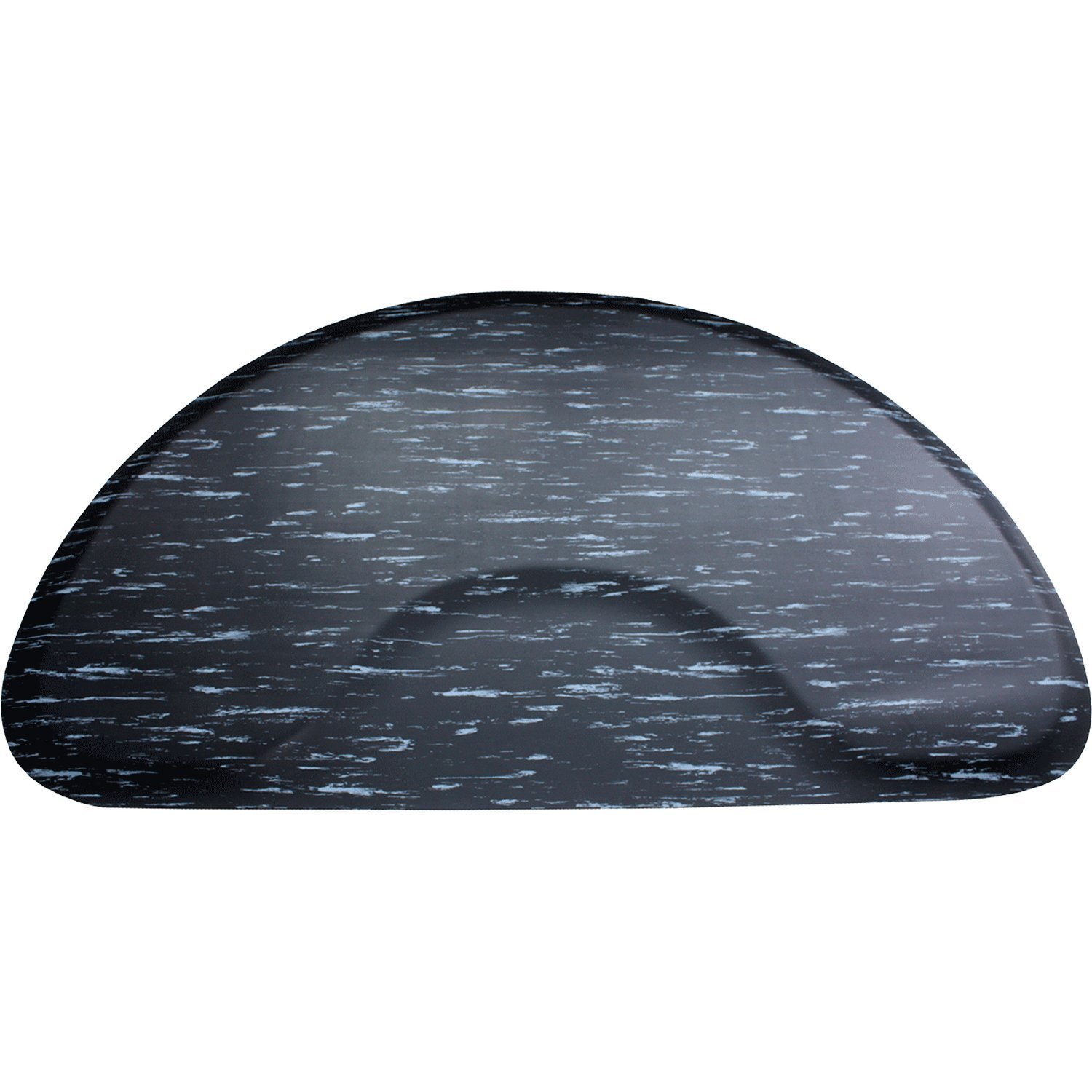 Modern Elements 3 X 5 Black Marbleized Mat Half Circle
