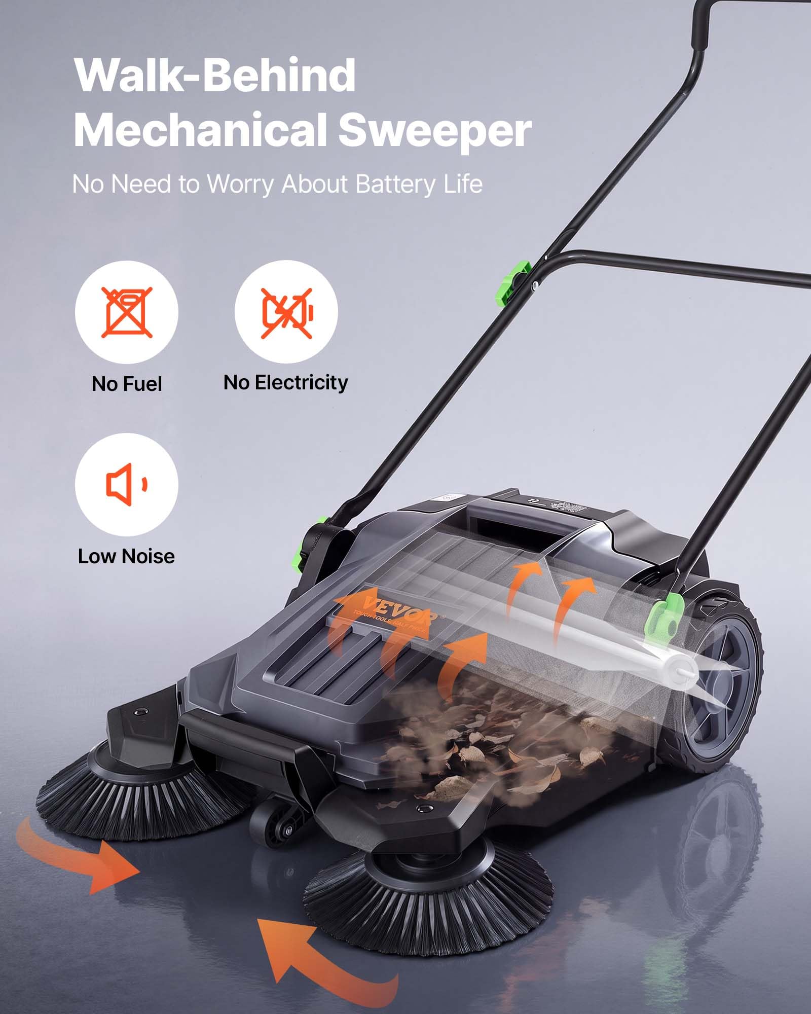 VEVOR Hand Push Sweeper - Powerful Floor Cleaning -3 VEVOR Hand Push Sweeper - Powerful Floor Cleaning -3