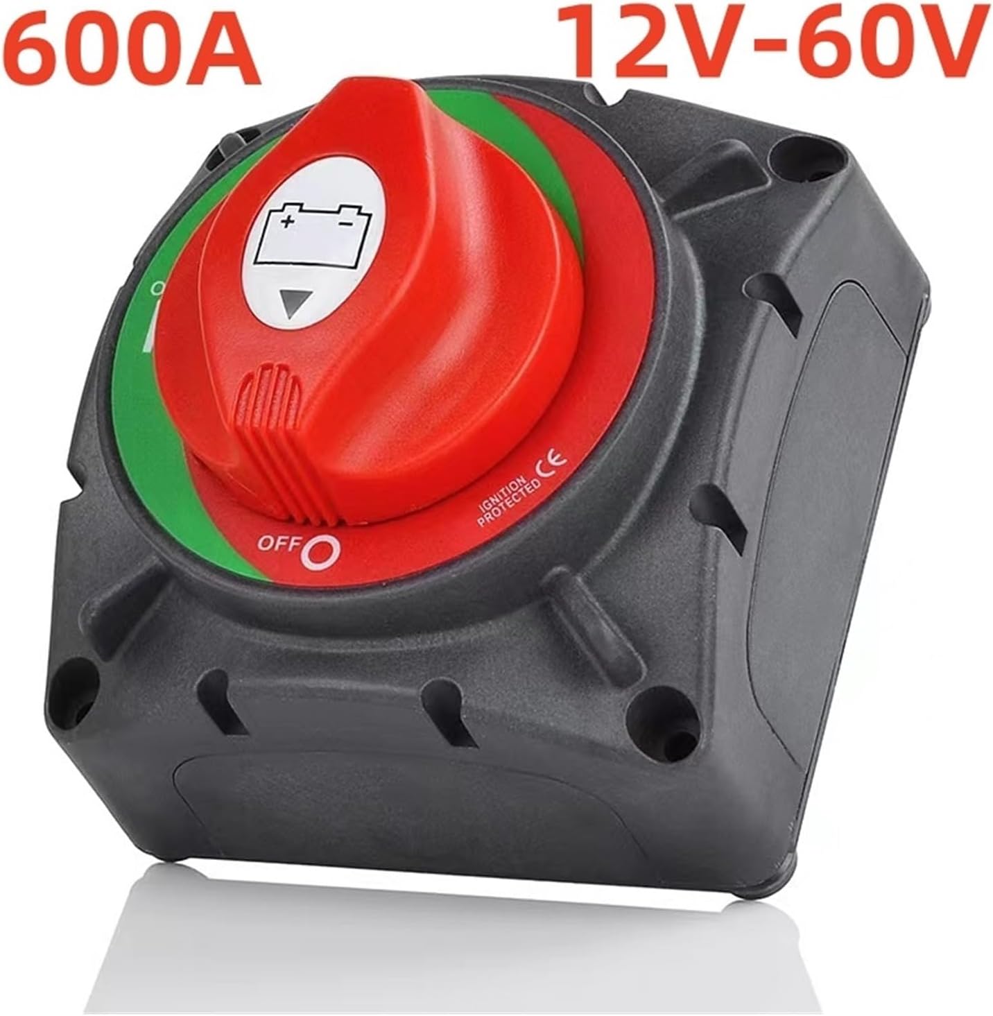 300A 600A Heavy Duty Disconnect Switch 12V 24V 48V Marine Mass Switch Cut On/Off Isolator fit hfor Car Boat RV Truck | Master Kill Switch with Removable Key(600A M12 12-60V)