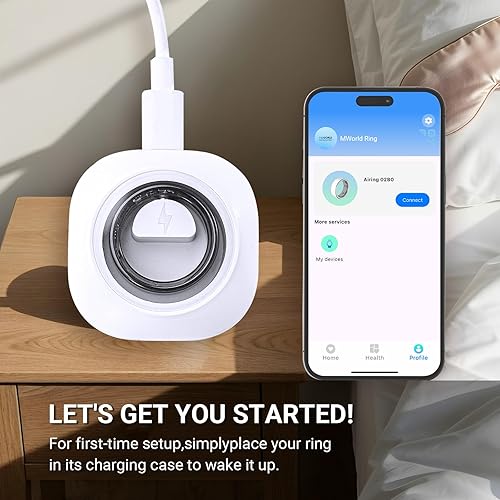 Miniatura 4 de Mworld Anillo inteligente, rastreador de fitness y salud con análisis de IA emocional, monitor de sueño, seguimiento de frecuencia cardíacaSpO2,