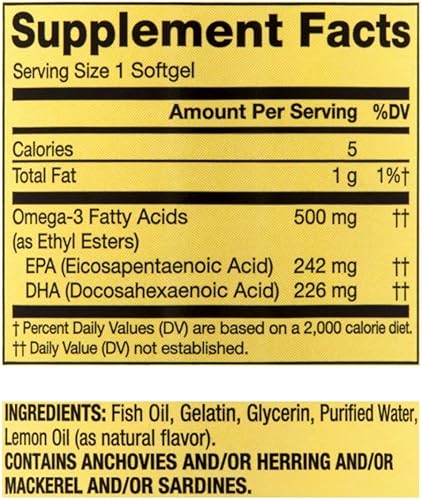 Miniatura 3 de STS Home Spring Valley Omega-3 500 mg de aceite de pescado imán para nevera de 60 unidades