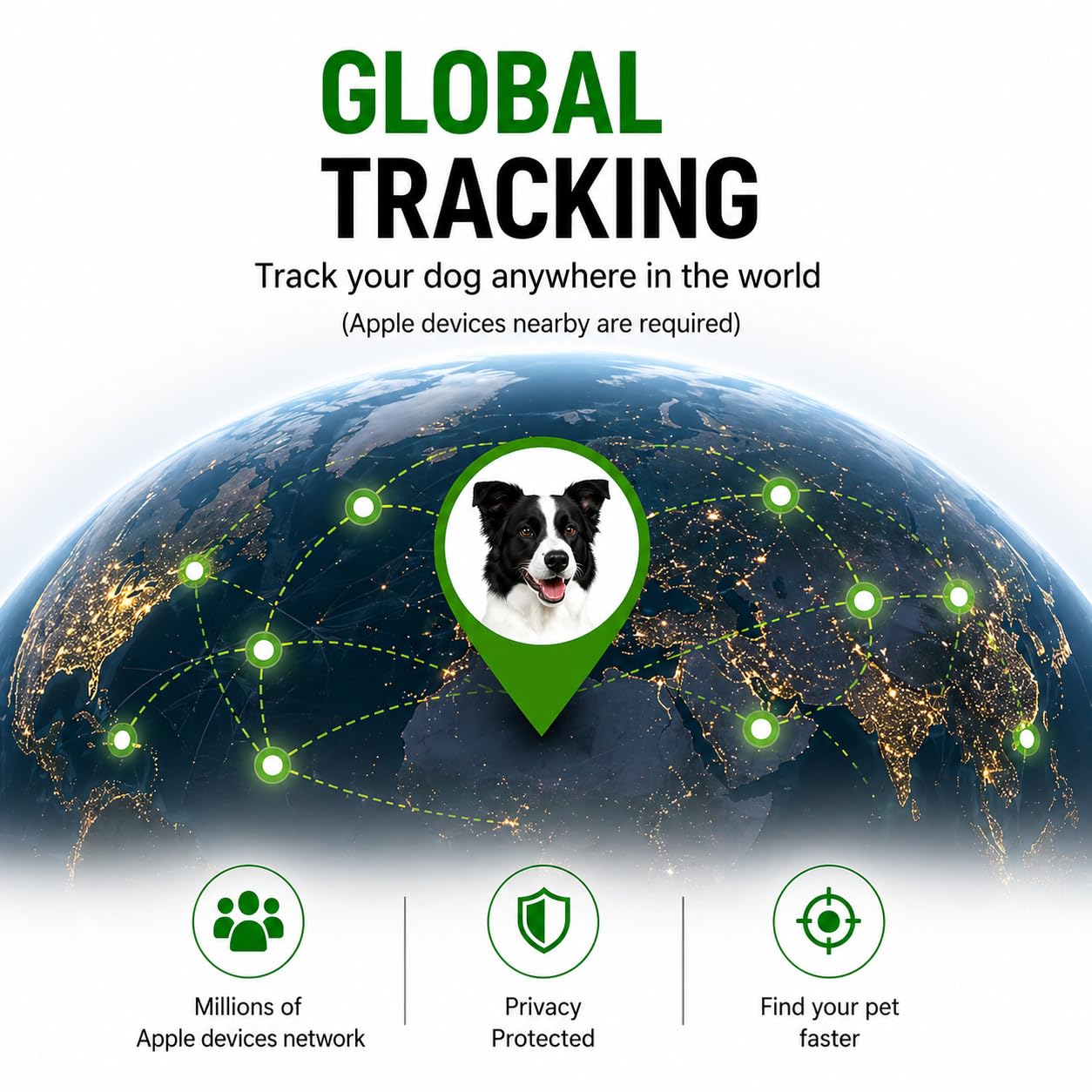 Pet Tracker,GPS Collar for Dogs (iOS Only) Smart tag,Waterproof Compatible with Apple Find My,No Monthly Fee,Advanced Tracking Solution Smart Collar for Pet Safety Ideal Small Large Dogs - image 3