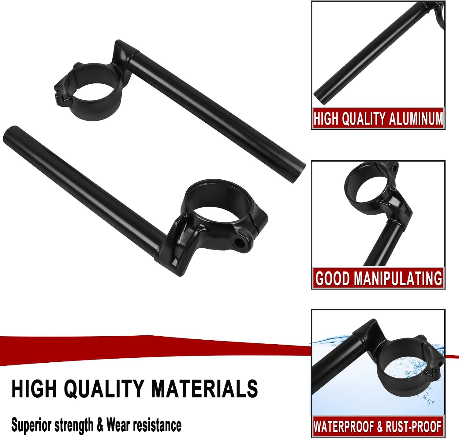 Aluminum Fork Clip ons Handle Bars Motorcycle Handlebars Clip On Replacement for Honda CBR1000RR CBR1000 RR CBR 1000 RR 2004 2005 2006 2007
