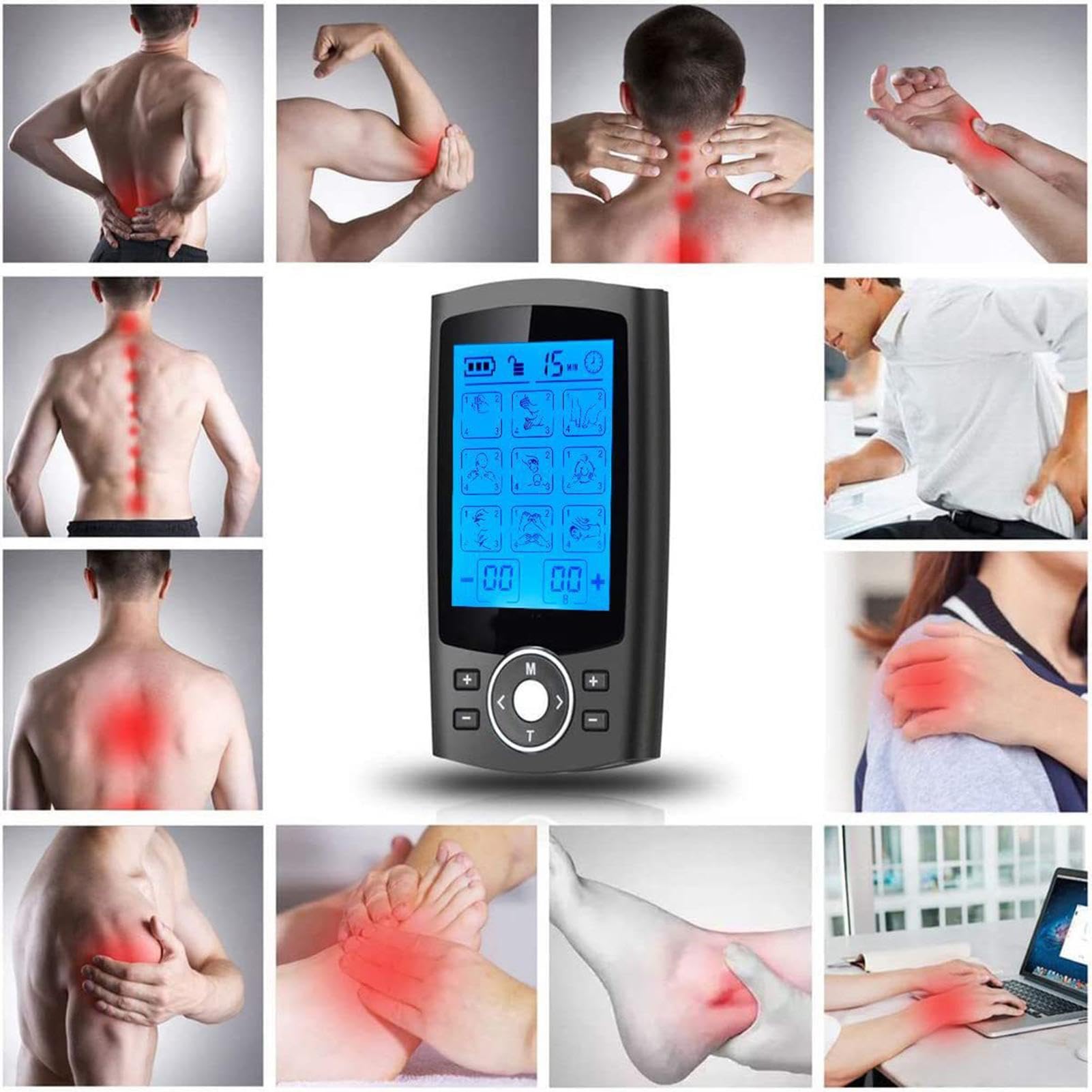 Machine de massage à impulsions, masseur électrique pour muscles | Masseurs électriques stimulateurs musculaires - Masseur musculaire 36 modes de massage, stimulateur nerveux pour un massage complet d
