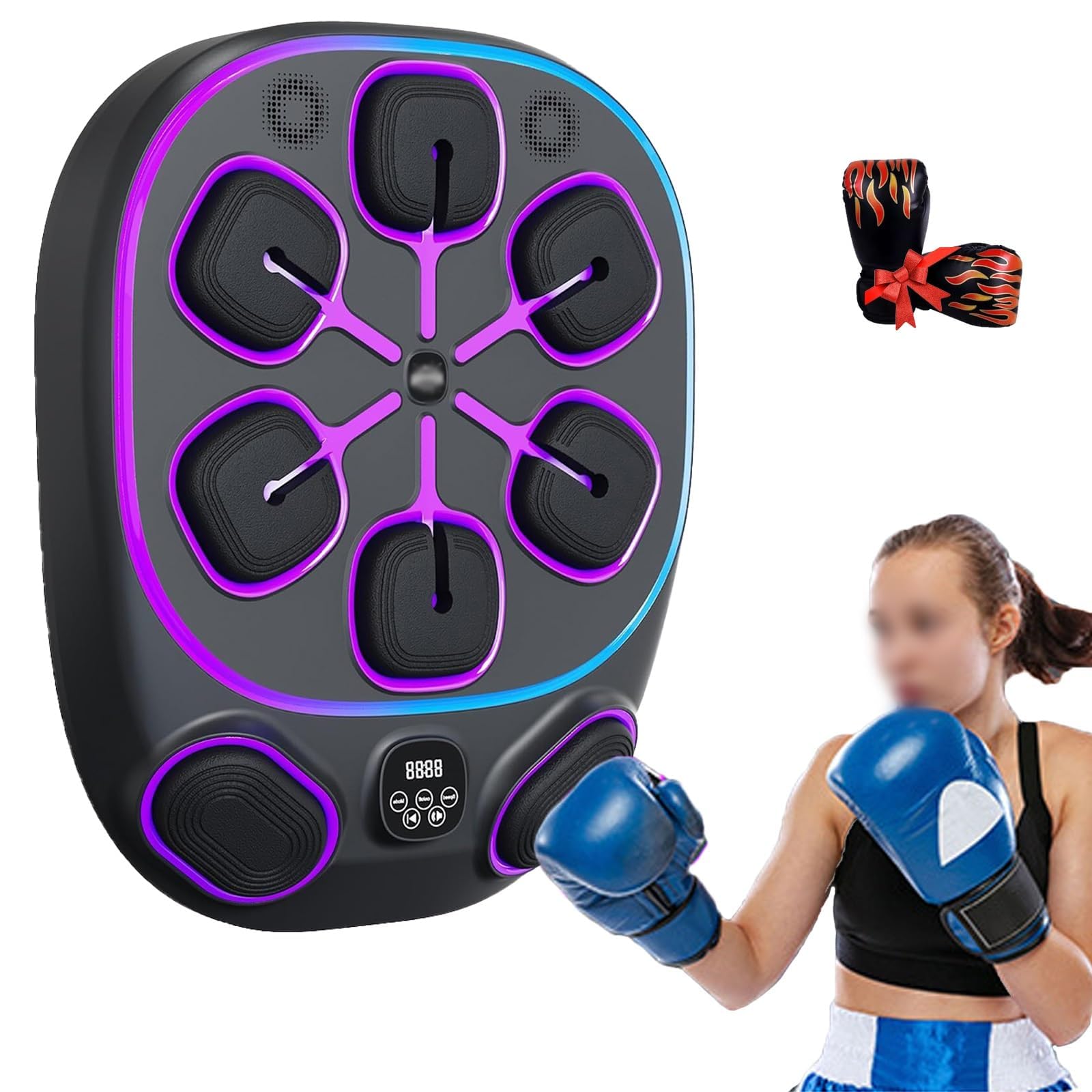 Ghygetrich Music Boxing Machine, Punch Machine Musical Boxing Machine Boxing Training Equipment Boxing Music Machine