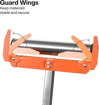 Klein Tools 66013 Roller Stand, 200-Pound Load Capacity, Adjustable Height with Guide Wings, Easy Assembly and Fold Flat Design