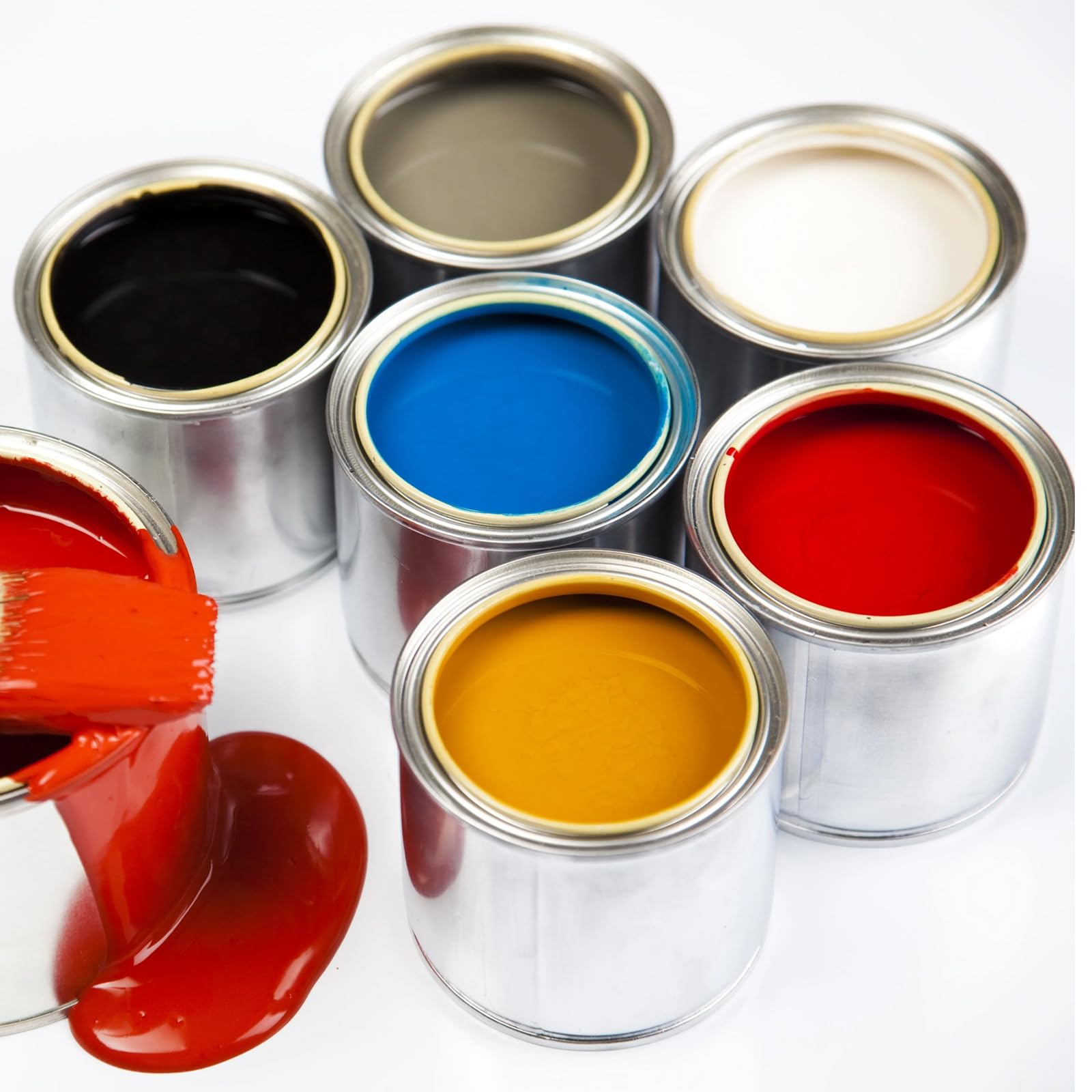 Lot de 12 boîtes de peinture en métal avec couvercle, 250 ml, vides non doublés, pour loisirs créatifs, projets de bricolage, peinture, garage