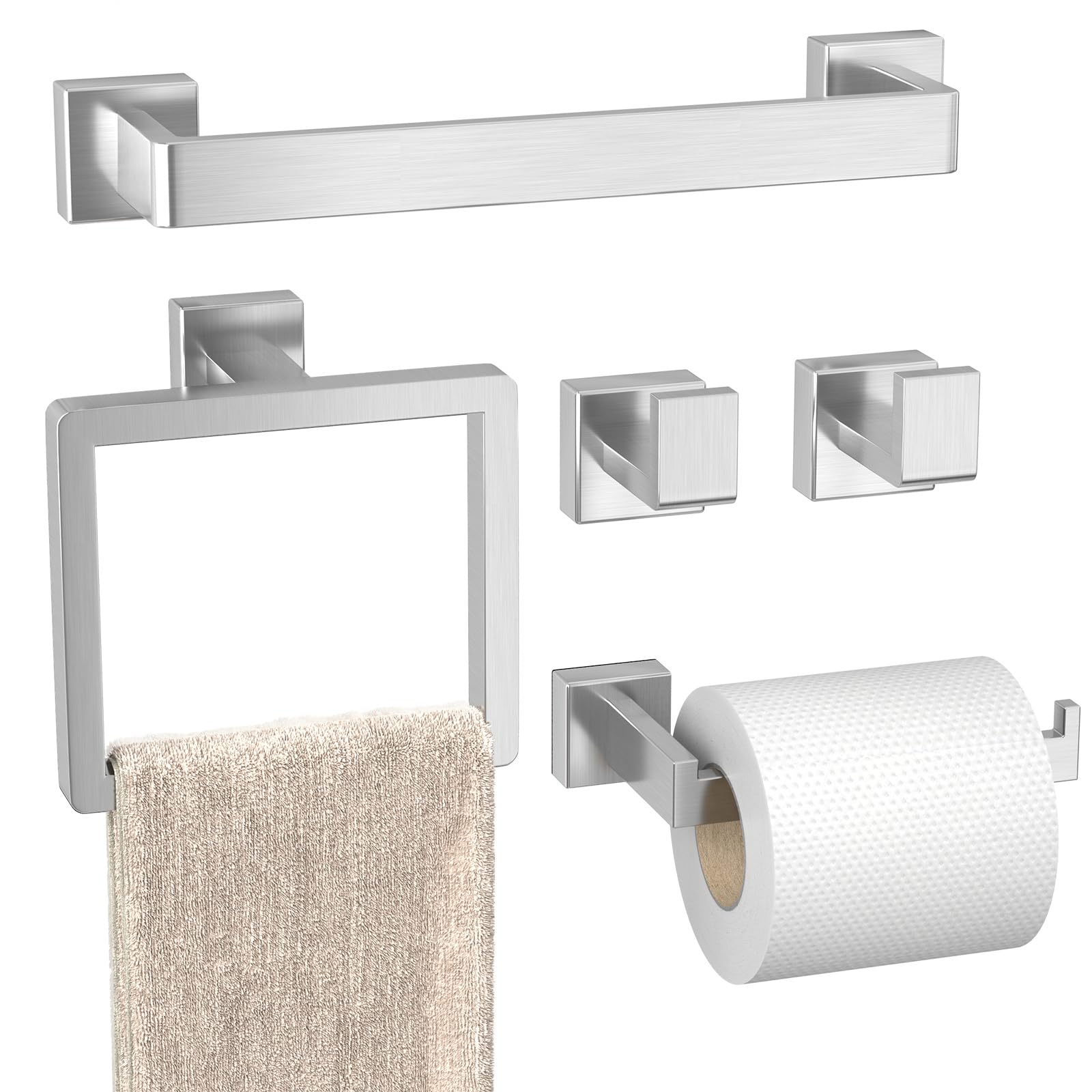 5-Pieces Gold Bathroom Accessories Set, 16 Inch Towel Bar Set — Amazon image 22
