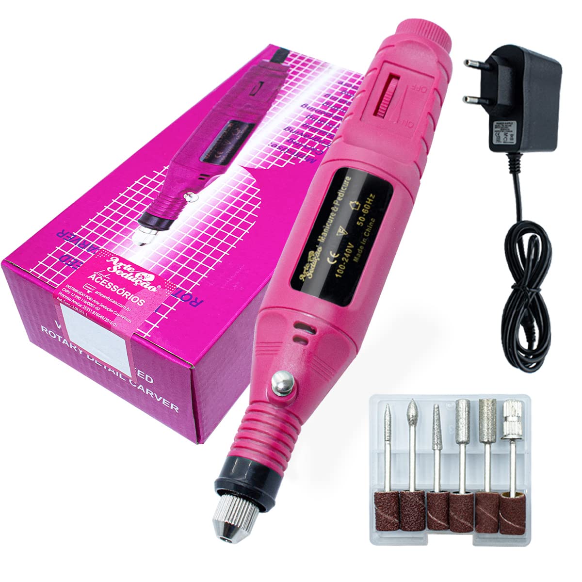 Lixadeira Lixa Motor de Unha Elétrica Profissional Bivolt 110v220v