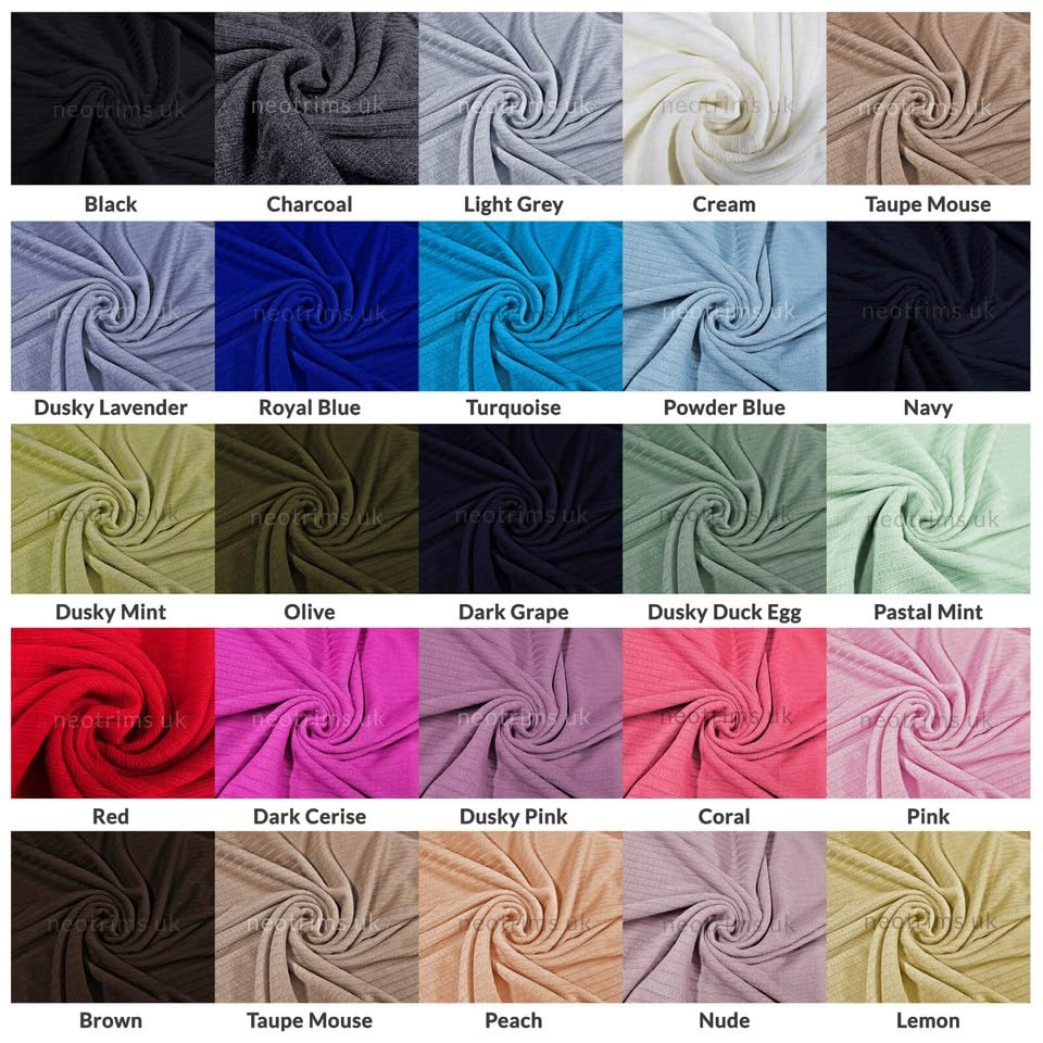 Tissu Tricoté Maille Large - Doux Type Mohair - 1,5 Mètre - Couleurs Assorties