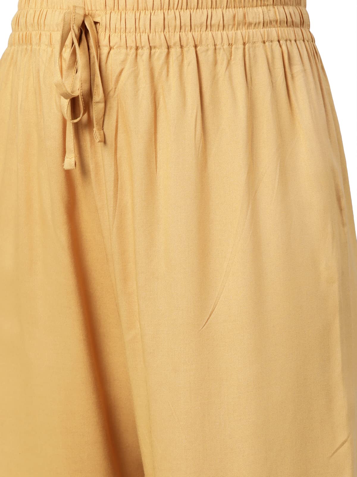 TWIN BIRDS Women Regular Fit High Rise Caramel Custard Beige Coloured Viscose Fabric Casual Kurti Pant with Functional Pocket - (3XL) - Image 6 thumbnail