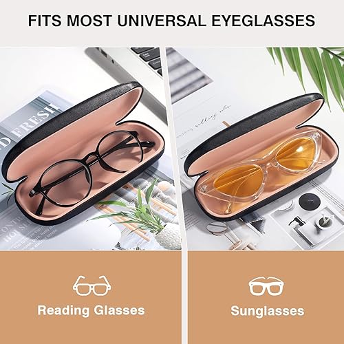 Miniatura 4 de Marvolia Estuche rígido para gafas de sol, funda de piel sintética para gafas de sol