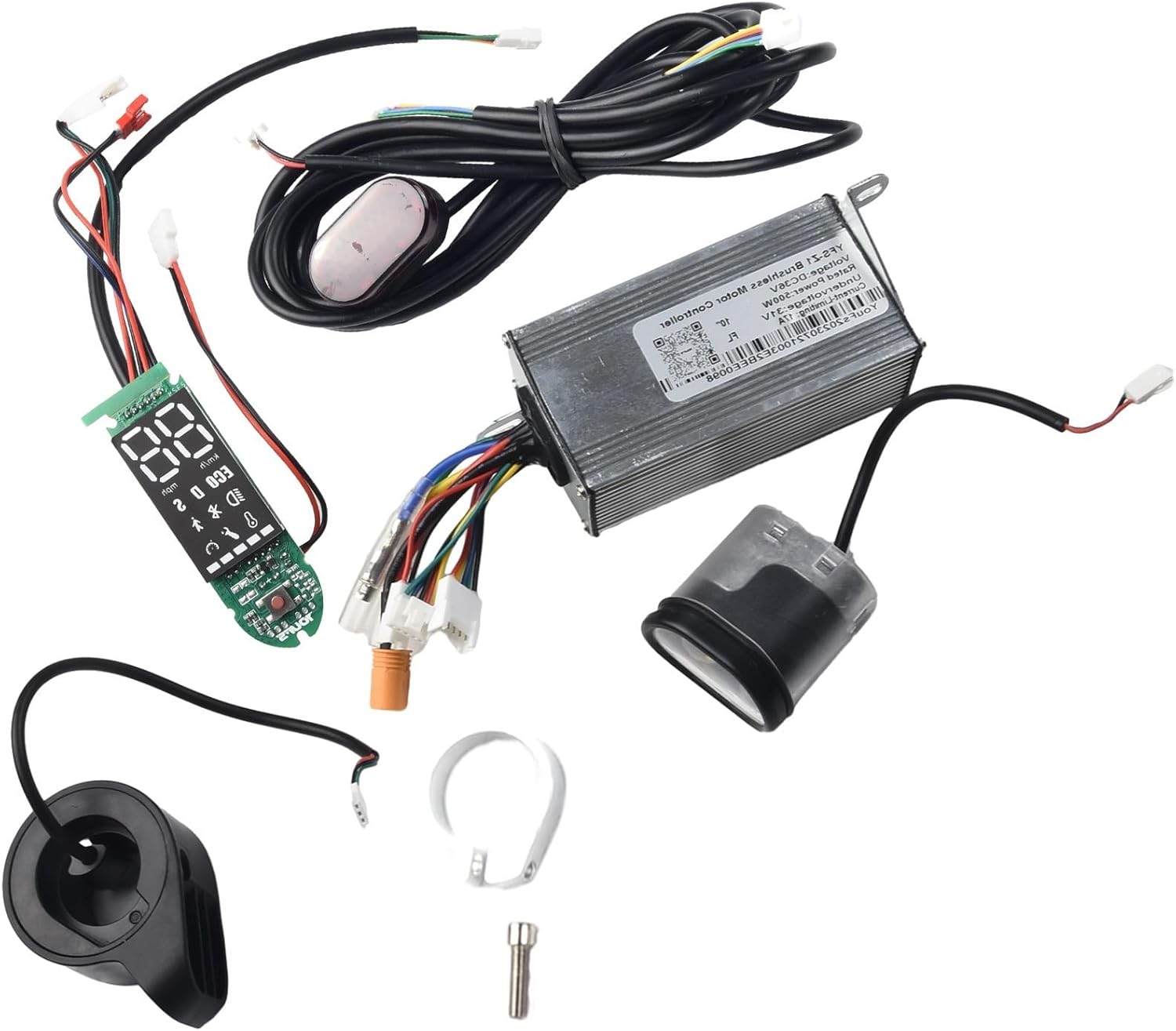 36V 17A Electric Scooter Control System With Digital Display Panel Throttle Light Kit Speed Control Motherboard Replacement Components For 10 Inch Scooter