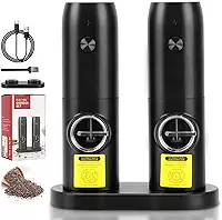 Moedor de Pimenta e Sal Elétrico Meantem, Automático, Preto