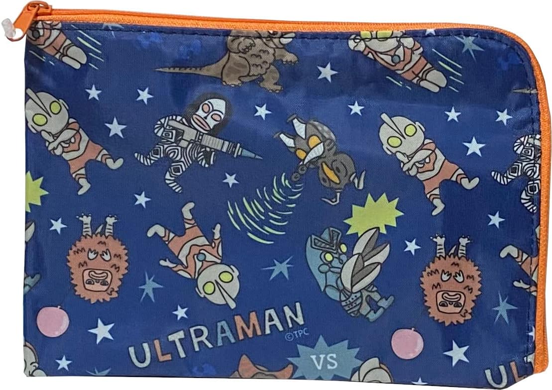 Ultraman L-shaped Fastener Flat Pouch Accessories Cosmetic Case 21×14.5 cm Japan Hero
