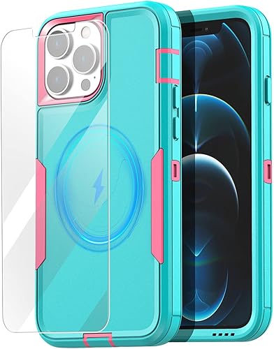 AICase Funda para iPhone 1212 Pro, soporte magnético para automóvil, resistente de 2 capas, duradero, protección de grado militar, a prueba de