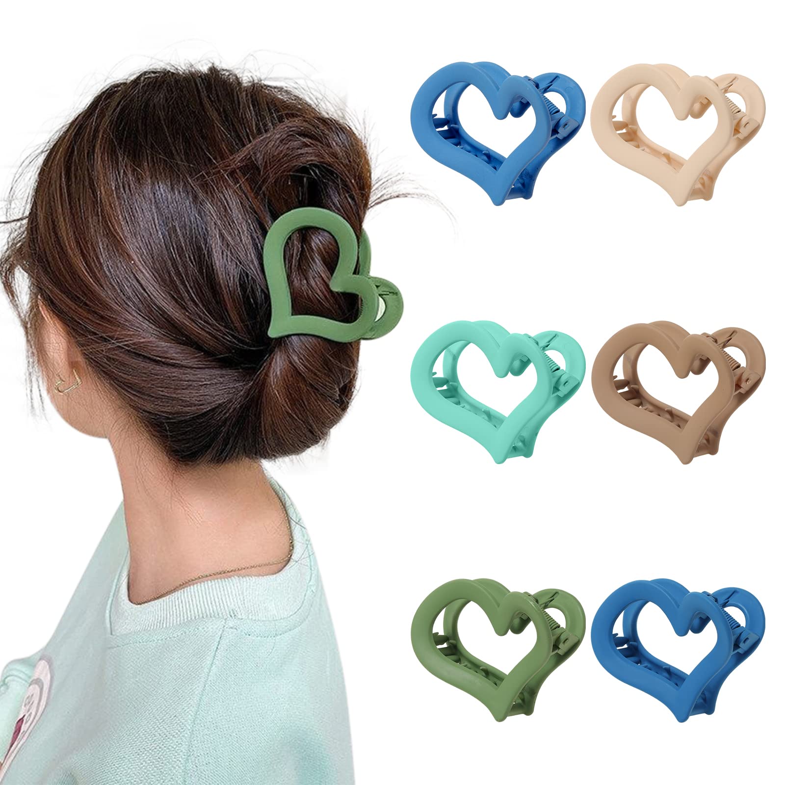 Amazon.com: HAIMEIKANG Heart Floral Hair Claws for Women - Strong
