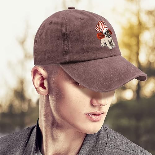 Miniatura 4 de Gorras Pug Dog Dad Hat, sombrero gráfico para mujer