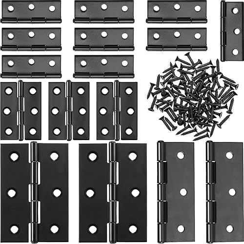 Miniatura 7 de Boao 16 bisagras de puerta pequeñas de acero inoxidable, bisagras plegables a tope para muebles del hogar, accesorios de piano para puerta con 96