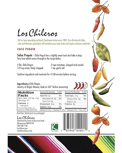 Miniatura 2 de Los Chileros Chile Crushed Pequin, 1 onza (paquete de 12)