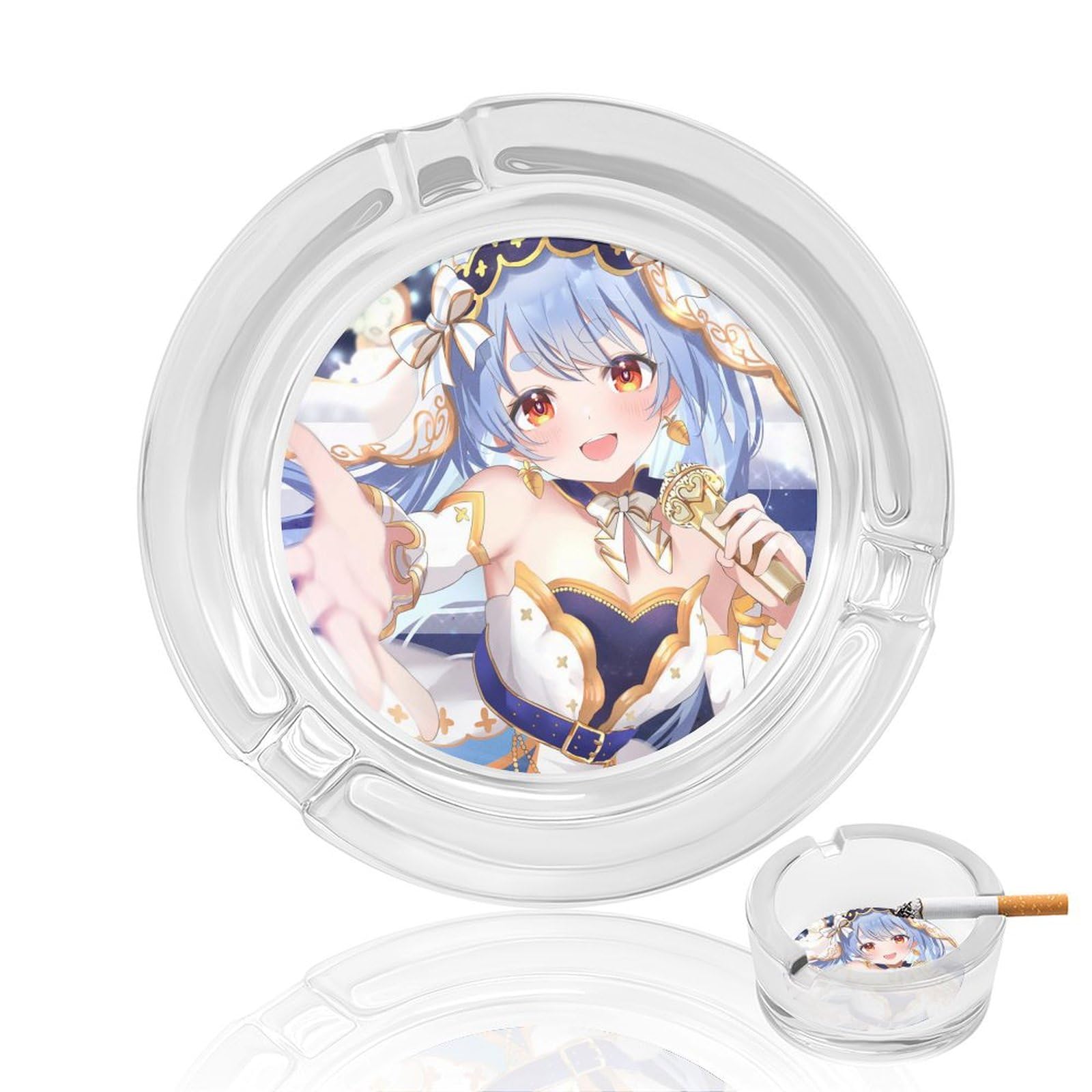 Amazon.co.jp: 灰皿 VTuber 兎田ぺこら ガラス はいざら ガラス灰皿