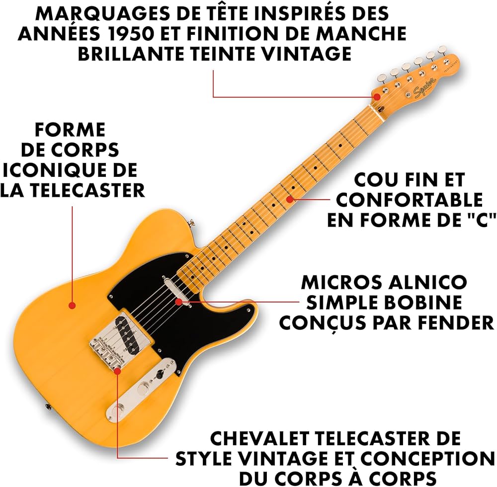 Squier by Fender Classic Vibe 50s Telecaster, Guitare Électrique