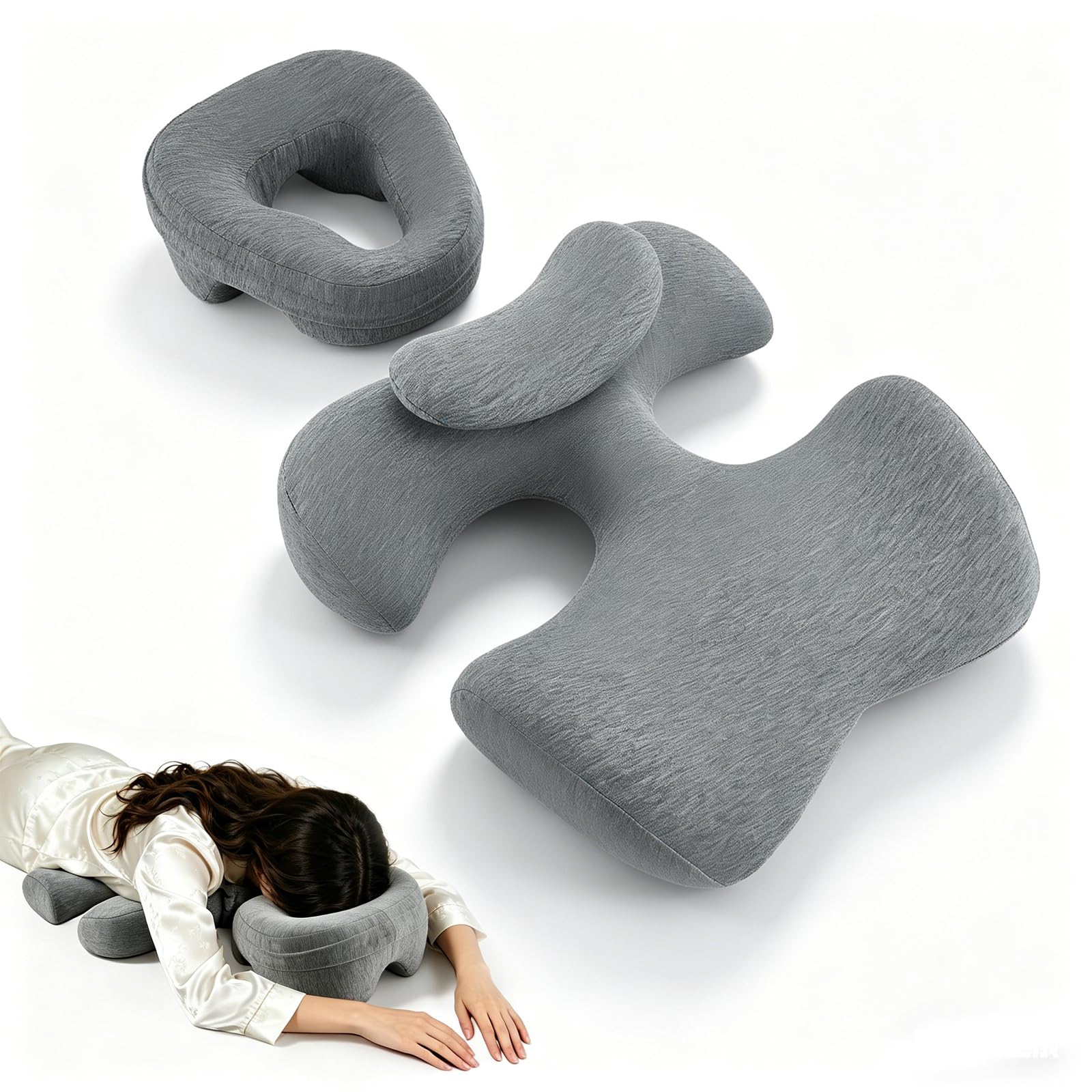 Coussins pour la poitrine et le visage, oreiller de lit ergonomique pour table de massage