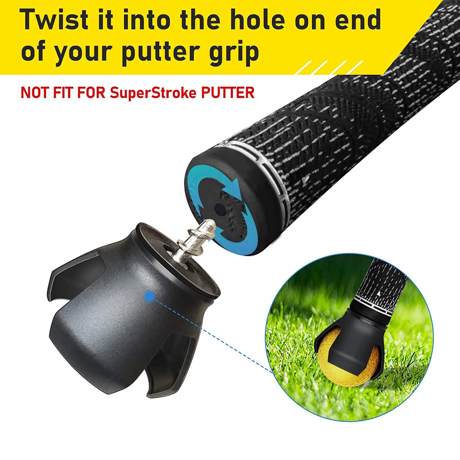 4 Pezzi Mini Pallina da Golf Retriever, Attrezzo Raccogli Pallina da Golf Accessori da Golf Pallina da Golf Pick Up Ausili per L'Allenamento Presa