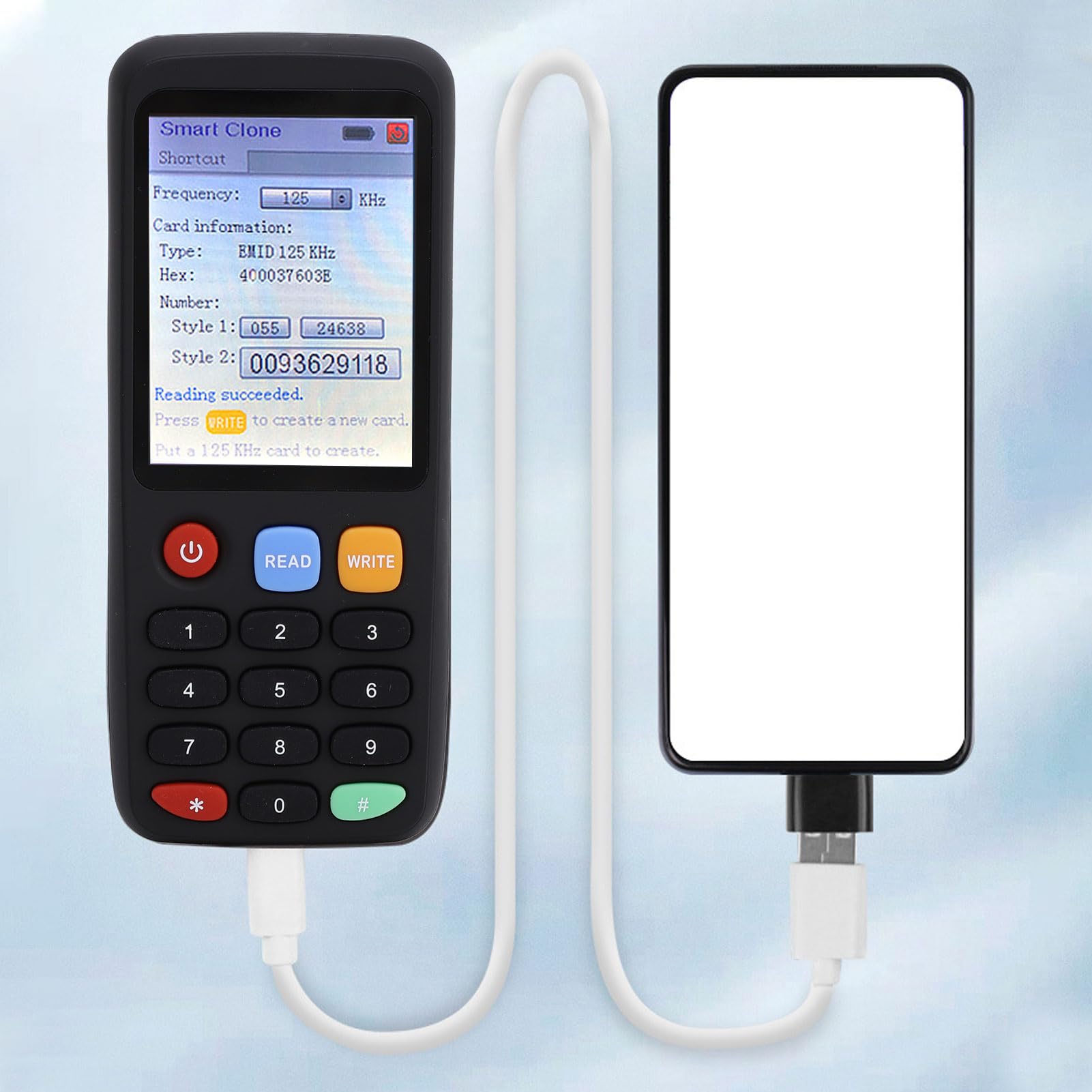 Garosa Duplicateur de Carte NFC Portable Copieur RFID pour Contrôle d'Accès Programmeur IC 13.56MHz USB Type C Cloneur de Badge avec Logiciel Décodeur