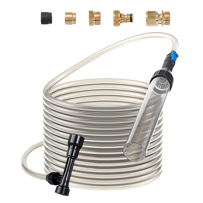 VEVOR水族箱真空吸砂器，25英尺PVC软管，适用于鱼缸清洁