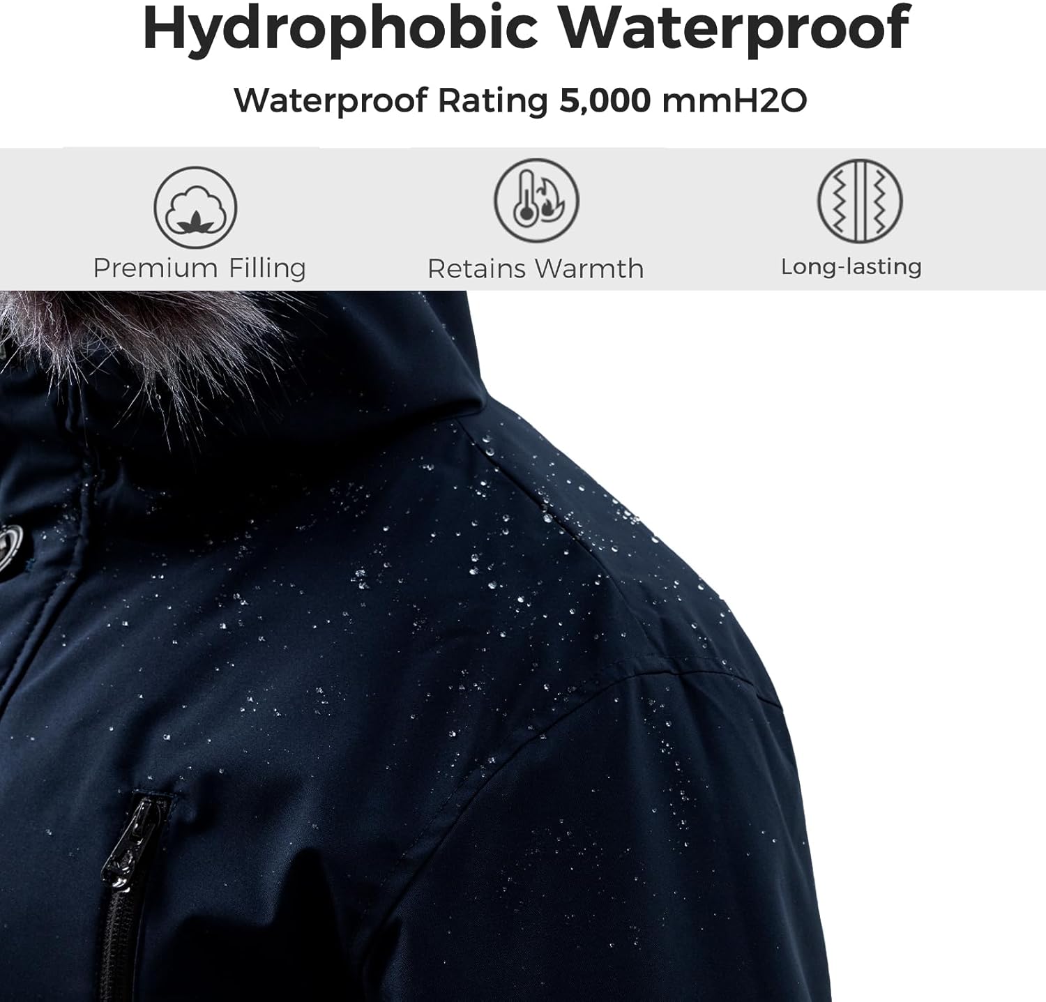 Wantdo Men's Winter Jacket Thicken Parka Coat Winter Warm Puffer Jacket with Hood - Image 5