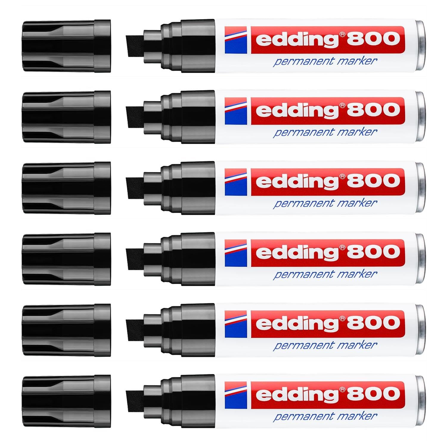 8 stuks permanente markers voor 20 mm diepe gaten, extra lange waterdichte punt voor het markeren van moeilijk bereikbare plaatsen, blauw